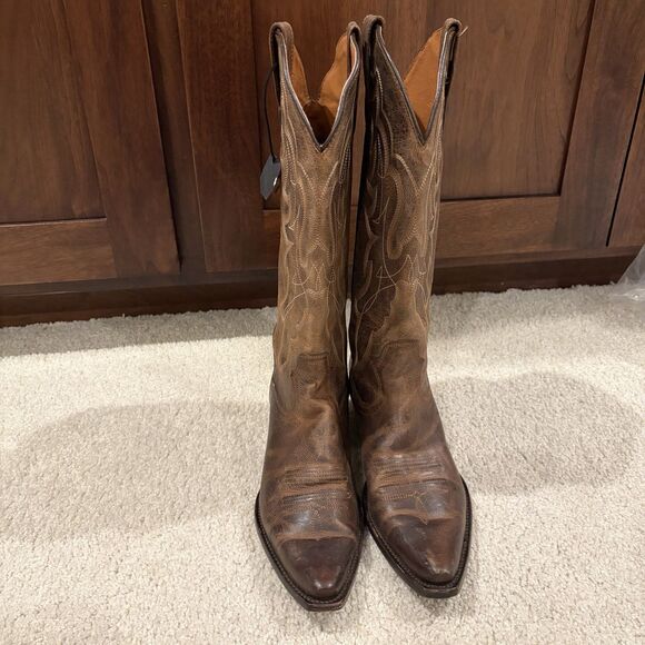 New Shyanne Tess TALL Western Boots Brown Womens SIZE 8 SNIP TOE Country Cowboy - Picture 2 of 14